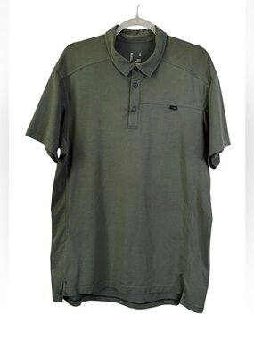 Arc'teryx Men's Captive Short Sleeve Polo Shirt L Large Green Top Lightweight